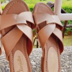 Sandalia eco cruzada oro rosa