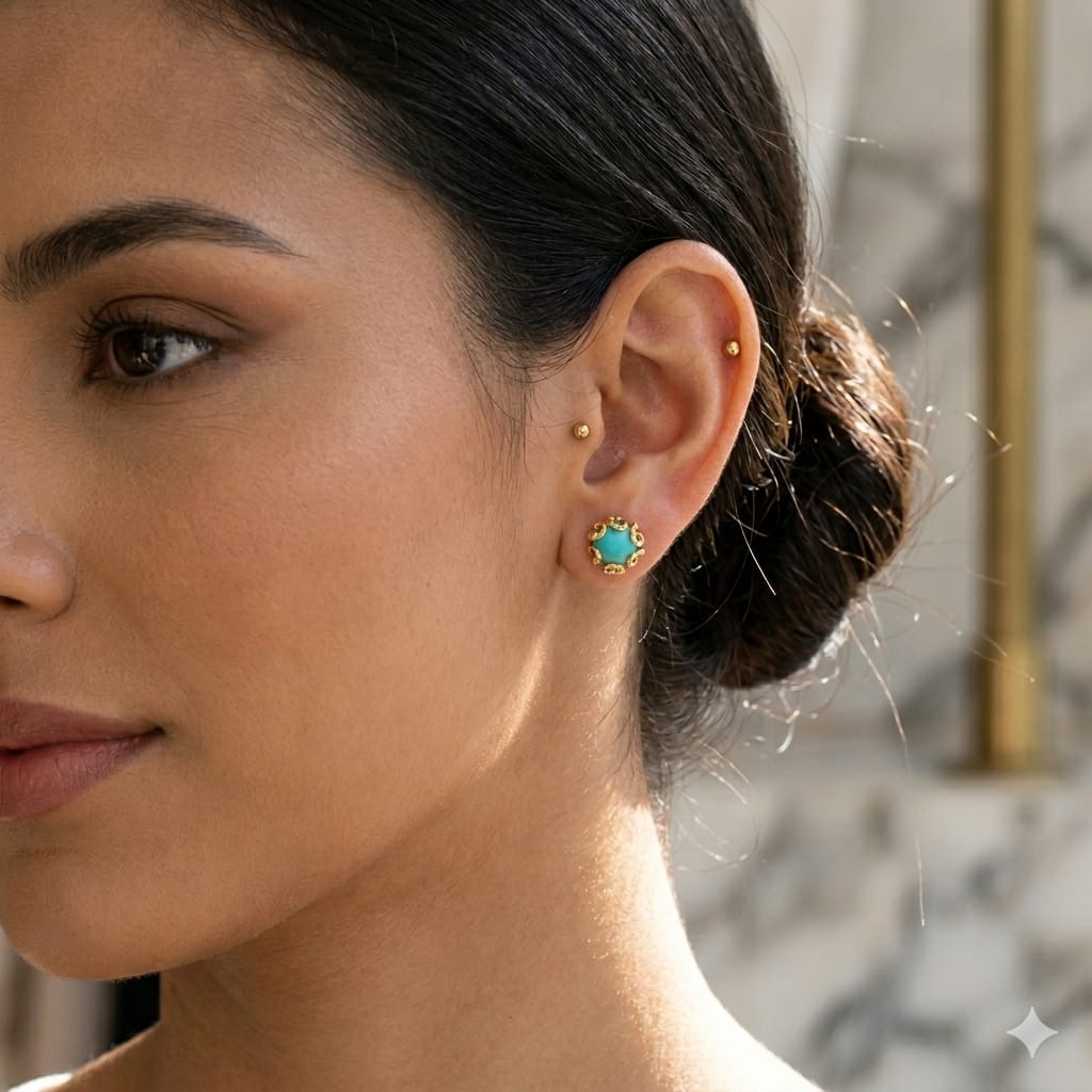 54df6554-a7fe-4fa9-b360-6e5df8622804 Topo bronce piedra incrustada 28B8104 - Imagen 1